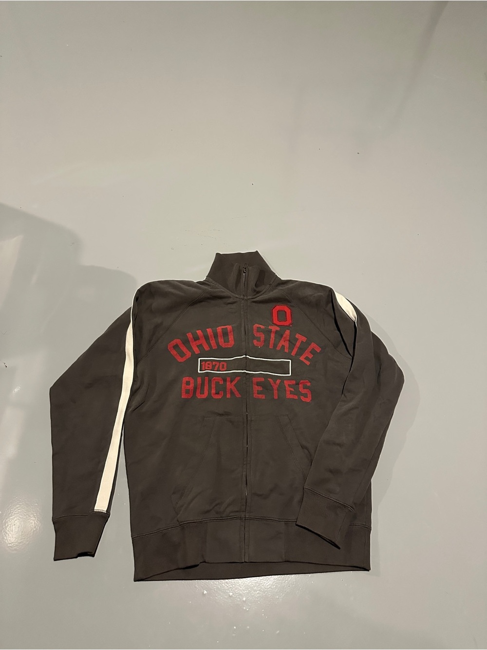 Ohio State Buckeyes Men's Gray Full-Zip Jacket
